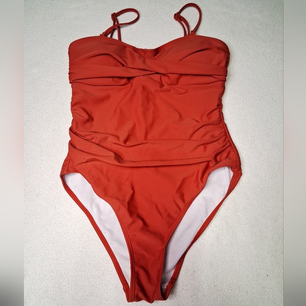 4/20$ Shekini Chic Rust One-Piece Swimsuit
